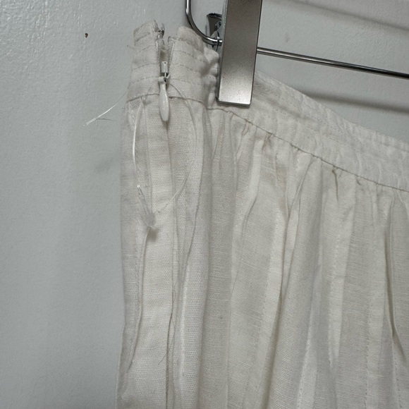 Ulla Johnson Cream Annisa Embroidered Cotton Linen Scalloped Skirt Size 10 - Picture 10 of 10